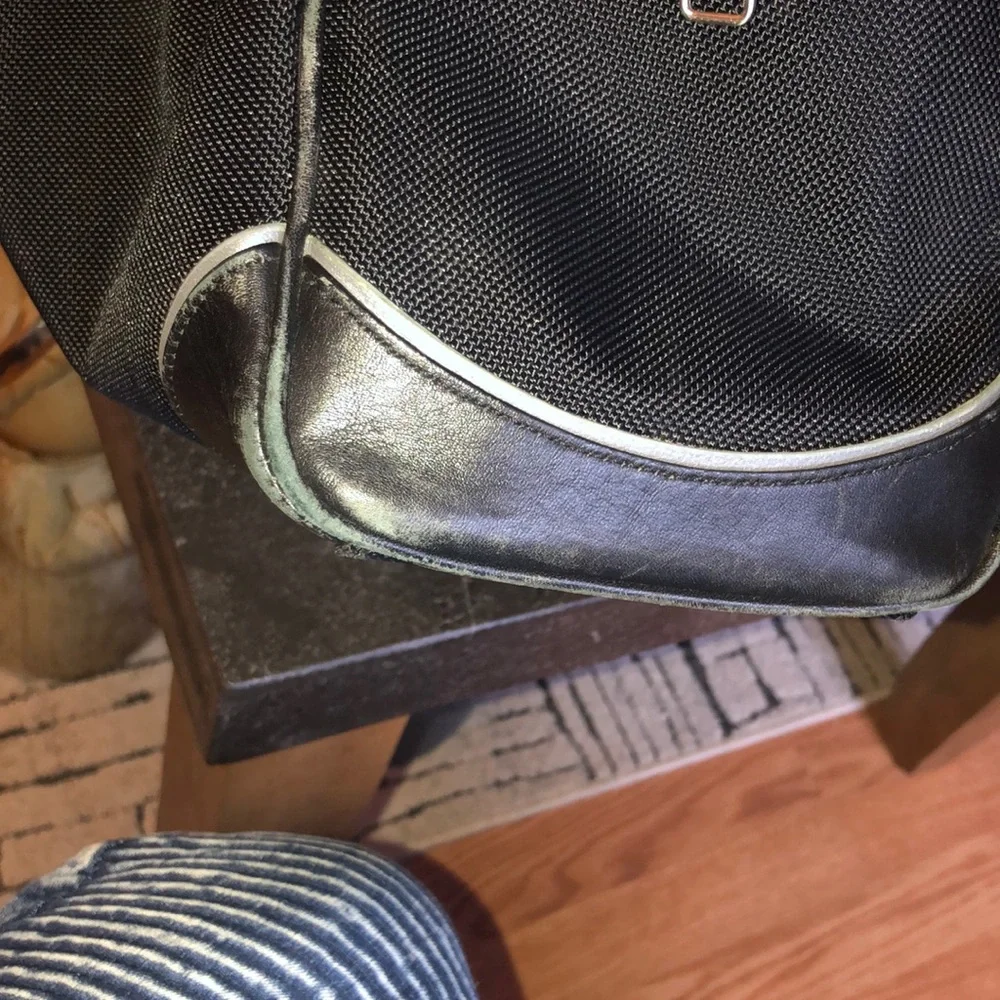 Tumi Elements Ballistic Nylon w/Leather Trim Handbag (Black)